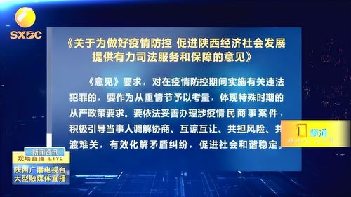 陕西省高院出台《意见》 以司法之力服务保障疫情防控与经济社会发展